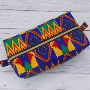 "Kente Kiss" cosmetic bag