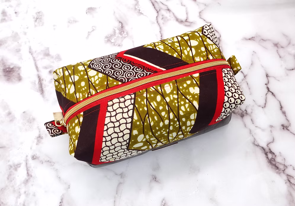 "Ankara Allure" cosmetic bag