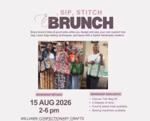 Sip, Stitch, & Brunch, Aug 15 at 2:30 pm