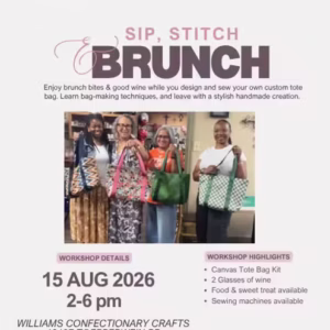 Sip, Stitch, & Brunch, Aug 15 at 2:30 pm