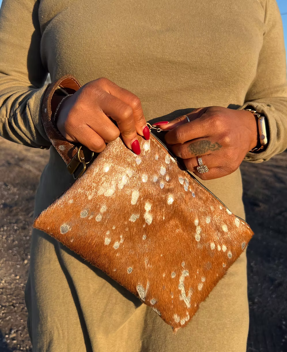 Cowhide Clutch small